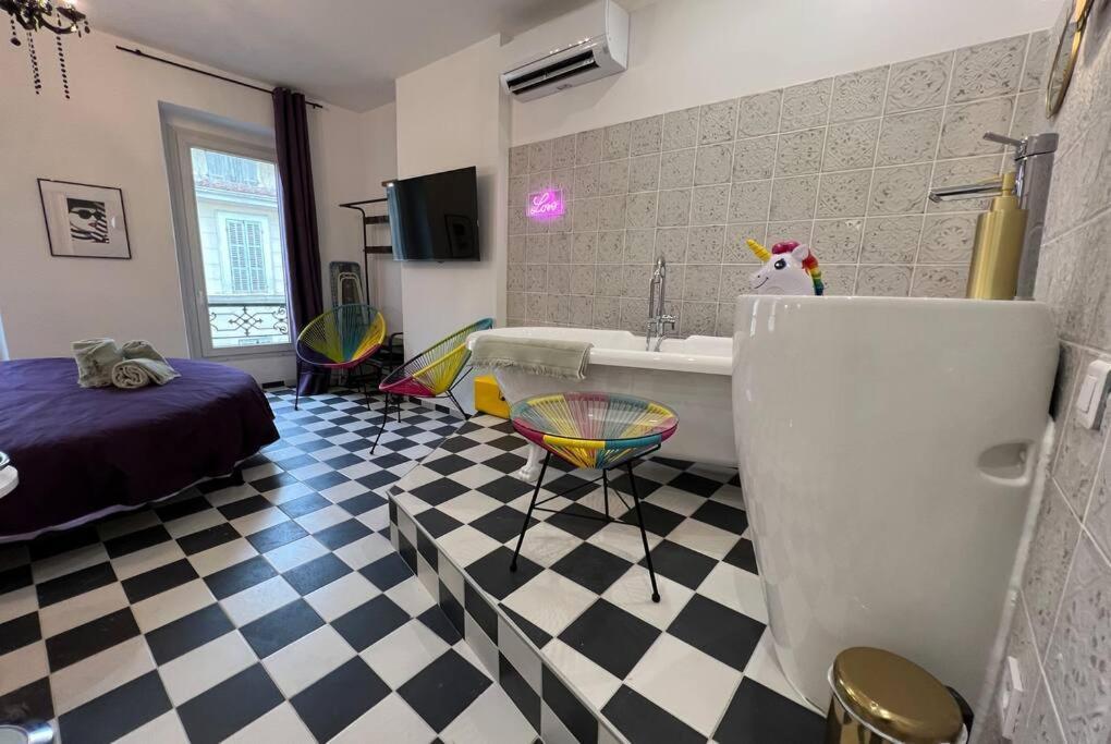 Appartement La Popart - Baignoire - Lit Rond